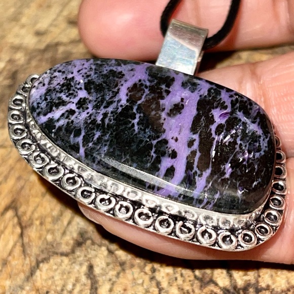 Charoite “Transformation Stone” 1 1/2”x2” Pendant - Picture 3 of 14